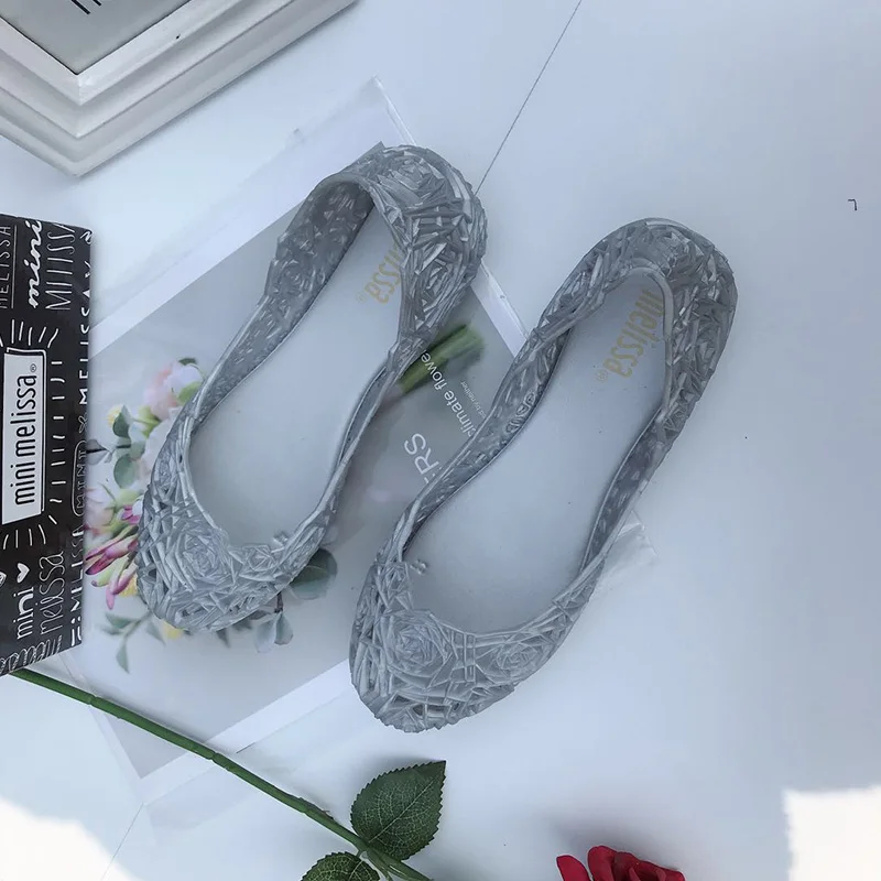 Melissa Campana Fitas II/ г.; женские сандалии на плоской подошве; Брендовая обувь melissa для женщин; прозрачные сандалии; женская прозрачная обувь - Цвет: Silver