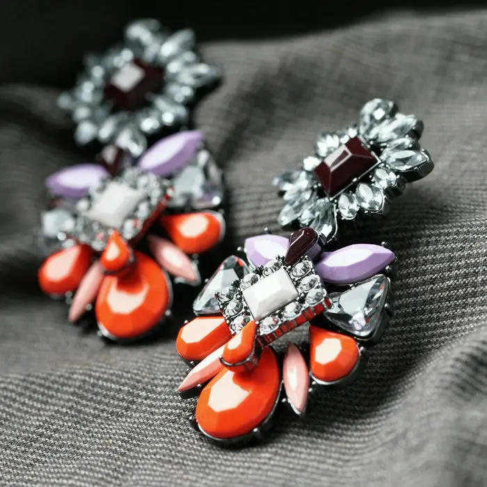 

New Styles 2014 Fashion Jewelry Elegant Resin Water Drop Plant Earrings
