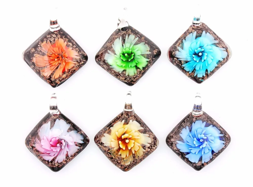 Модные красивые оптовые 6 шт. ручной работы муранское стекло смешанные в