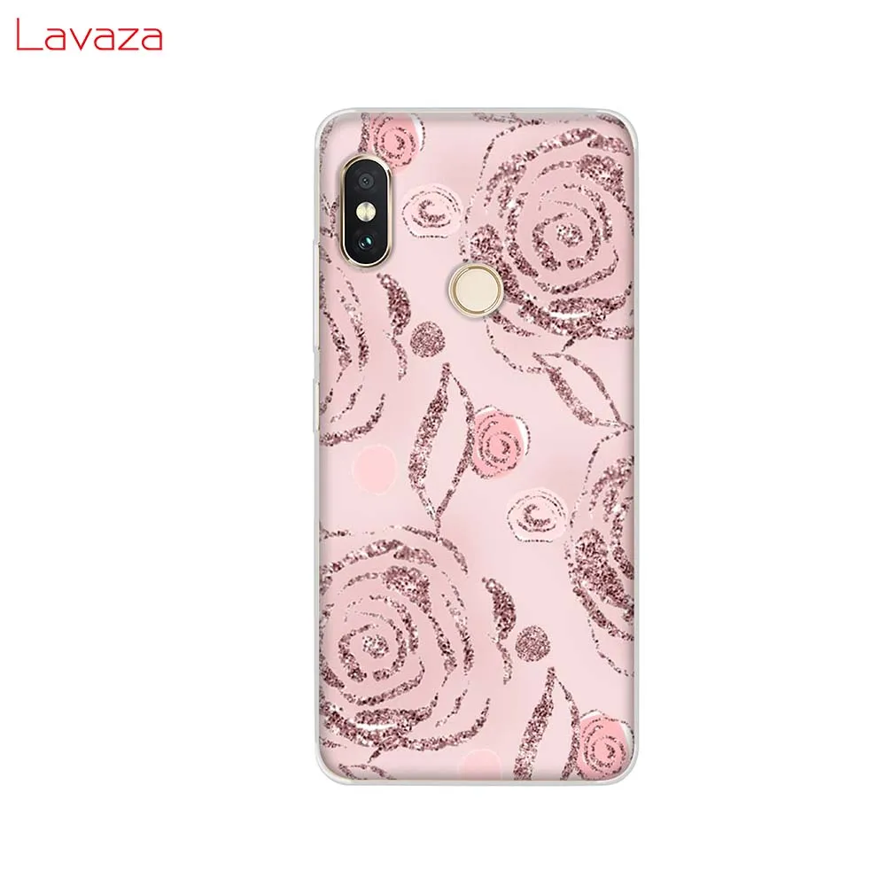 Жесткий чехол Lavaza Gold Pink rose Glitter marble для POCOPHONE F1 Xiaomi A2 Mi8 Lite A1 Redmi Note 4X5 6 Pro | Мобильные