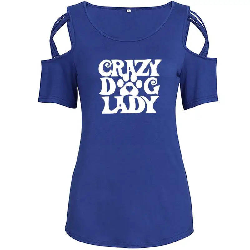

2018 Fashion Crazy Dog Lady Cat Heart Paw Print Tops T-Shirt Women Femme Casual Sexy Short Sleeve Female T-shirt Plus Size 3xl