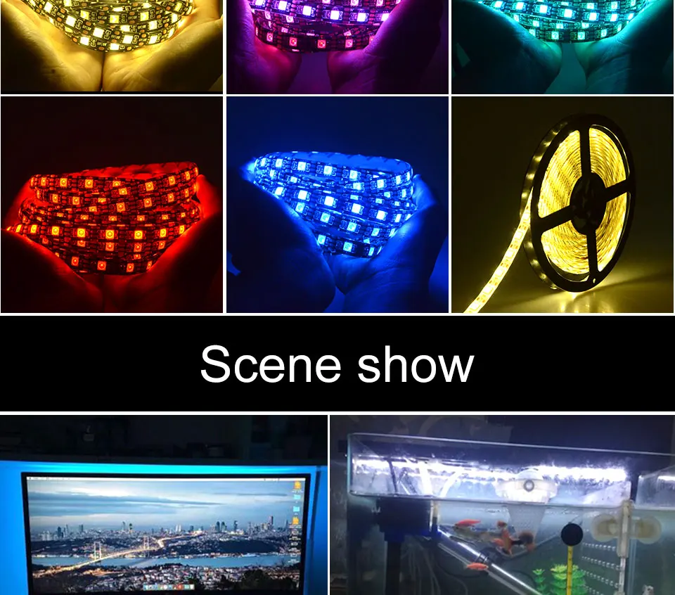 EeeToo светодиодный полосы USB светильник 5050 RGB светодиодный светильник 5V 3key 24key светодиодный полоса Lampara Гибкая неоновая лампа ТВ фон настенный Декор Светильник Инж