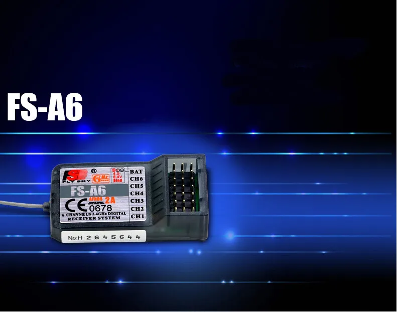 

Flysky FS-A6 2.4G 6CH Receiver For Flysky Transmitter Controller FS-I10 FS-I6 FS-I4 GT2E GT2F GT2G