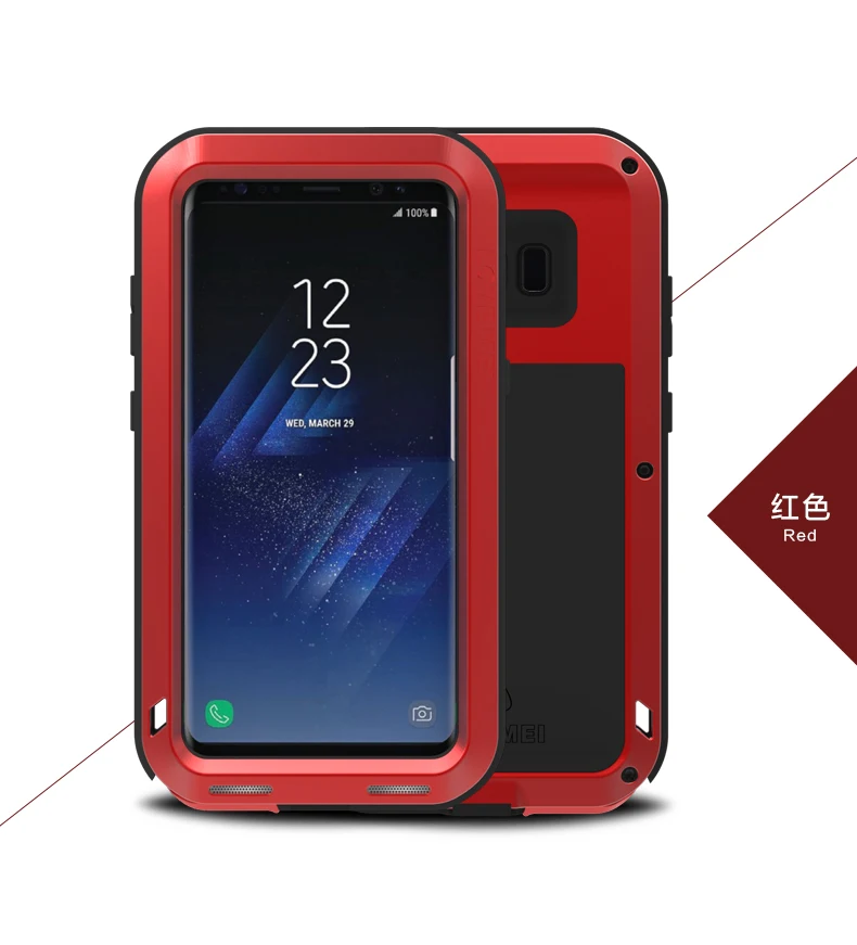 Мощный чехол для samsung S8 G9500 Love Mei ударопрочный металлический алюминиевый