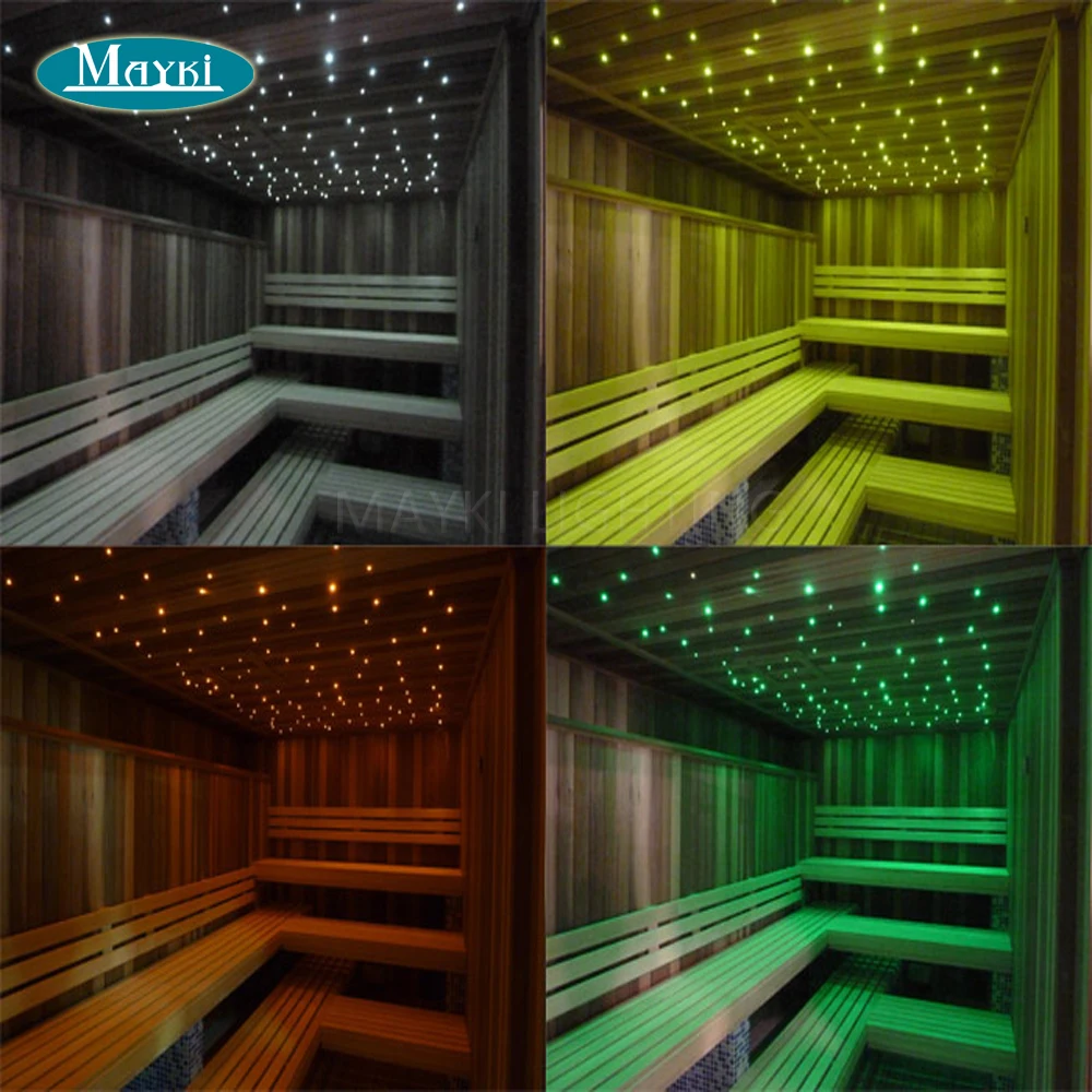 Maykit освещение для сауны с использованием 40 шт. 5 м черная ПВХ Куртка