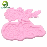 bakeware 3d fondant silicone mold flower silicone lace mold mat sugar craft mould silikon gum paste mold for cake decoration