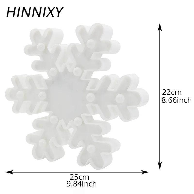 Hinnixy LED 3D ночные светильники Милая Снежинка Форма звезда синяя Луна облако белый
