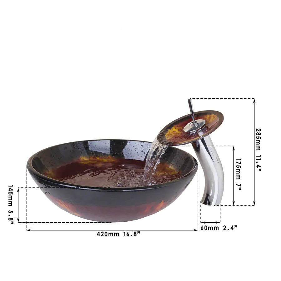 Кухонный смеситель для раковины с коричневым сосуд ручной отделкой кран ванной
