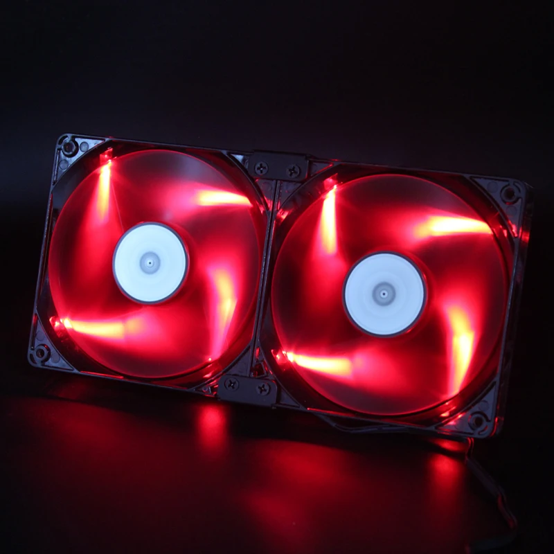 12cm LED silent waterproof cooling fan DC 12V high speed 2/3 combination radiator for motorcycle controller decoration | Компьютеры и