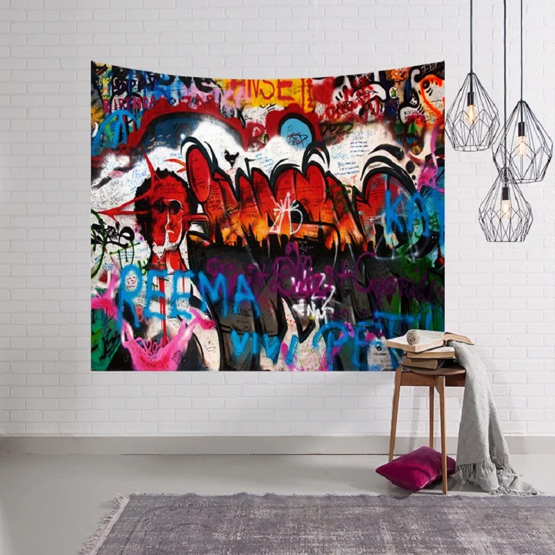 Graffiti Abstract Colorful Tapestry Background wall mandala Wall Hanging Tenture Murale Mandala Blanket toalla mandalas | Дом и сад