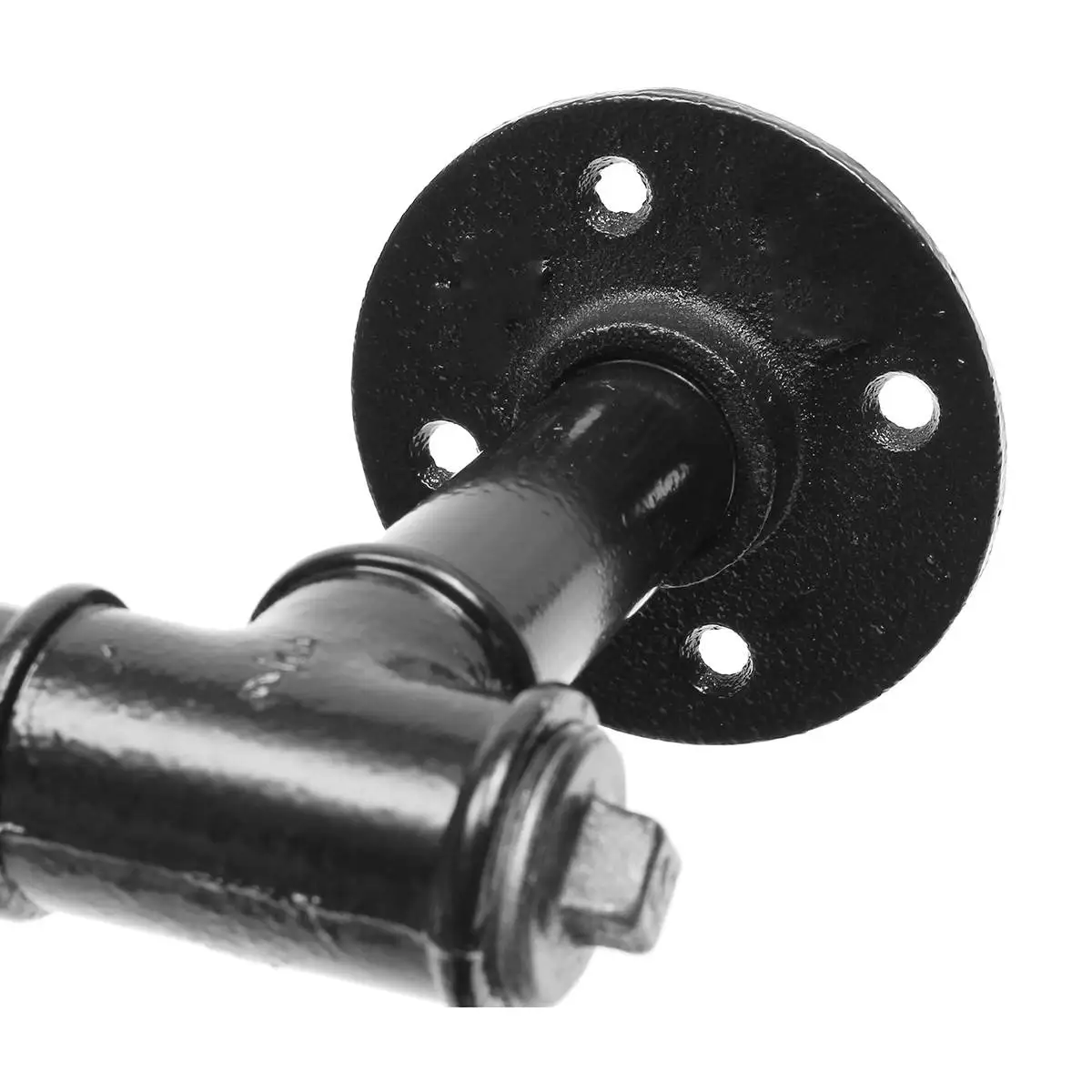 

Retro Towel Rail Rack Shower Bathroom Industrial Iron Pipe Black Iron Towel Rail Holder Hanging Shelves