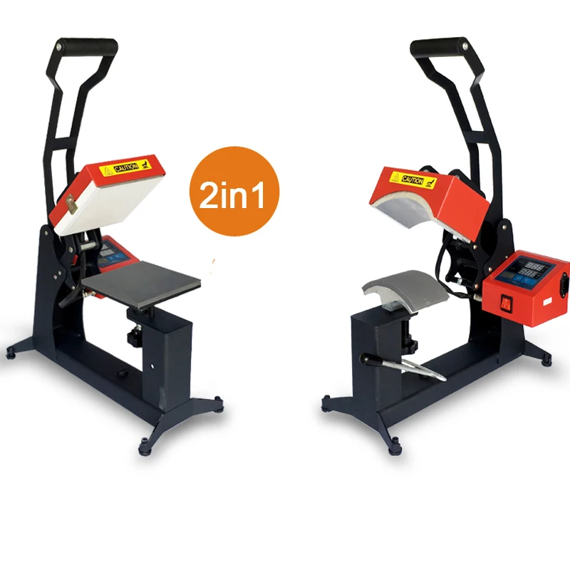 2 in 1 Combo Digital Cap Heat Press Machine 15x15CM Logo Label Printing Tool DIY Custom Sublimation Printer | Компьютеры и офис