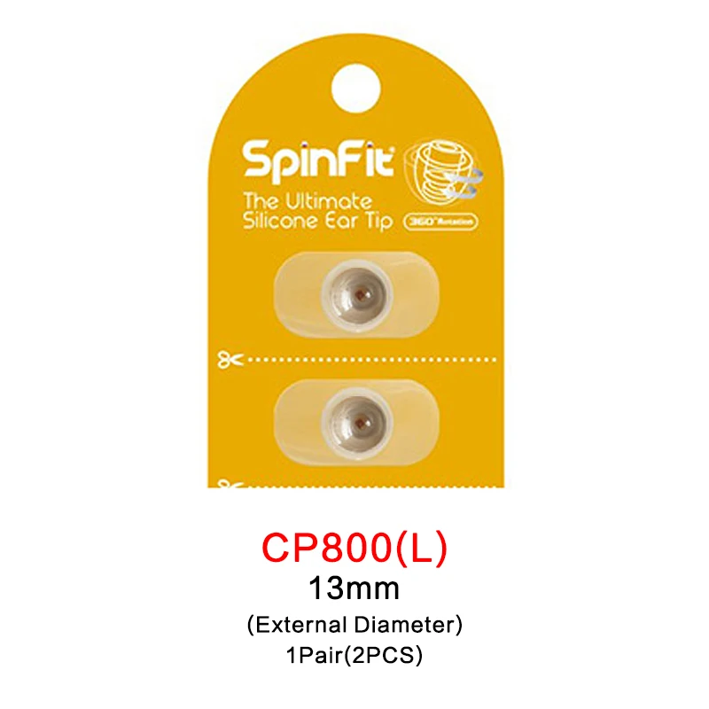 CP800-L(13mm) Оригинальные наушники DUNU SpinFit CP100 CP800, патентованный силиконовый наушник, 1 пара(2 шт - Цвет: CP800-L(13mm)