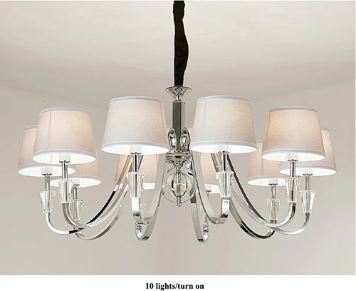 10 lights Современный блестящий хрустальный светодиодный настенный светильник, хромированный металлический светодиодный настенный светильник для спальни, светильники для столовой, настенный светильник для фойе, светодиодный настенный светильник - Цвет абажура: 10 lights