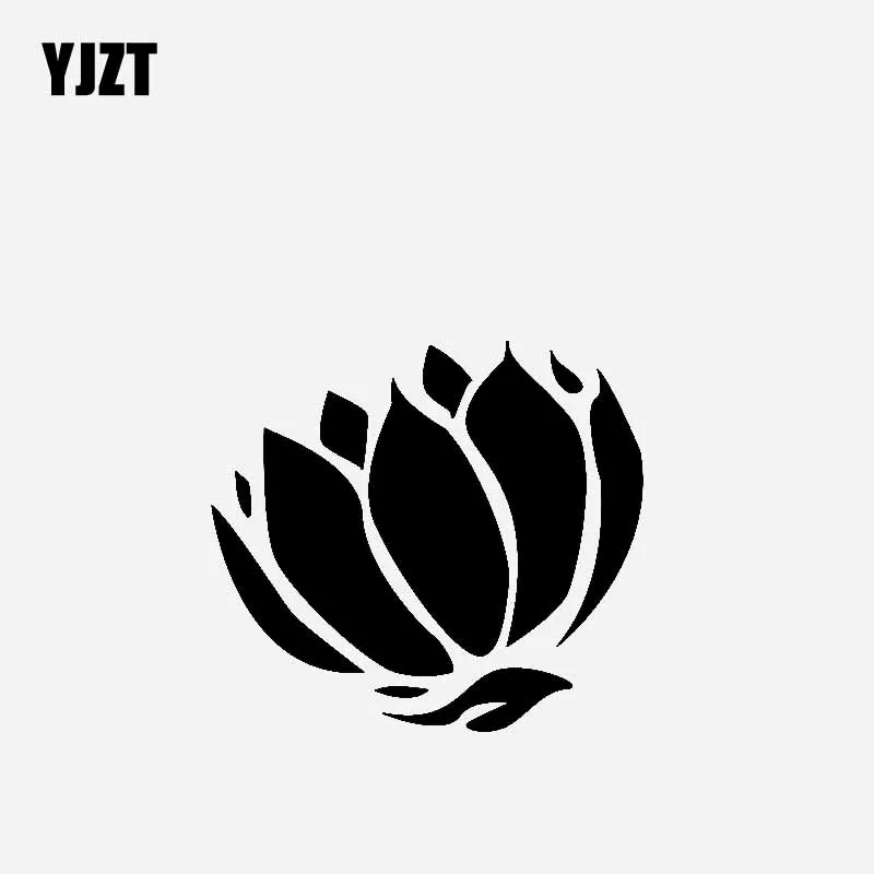 

YJZT 14,8 см * 13,4 см Лотос Креативный дизайн и фотография виниловая наклейка черный/серебряный цвет