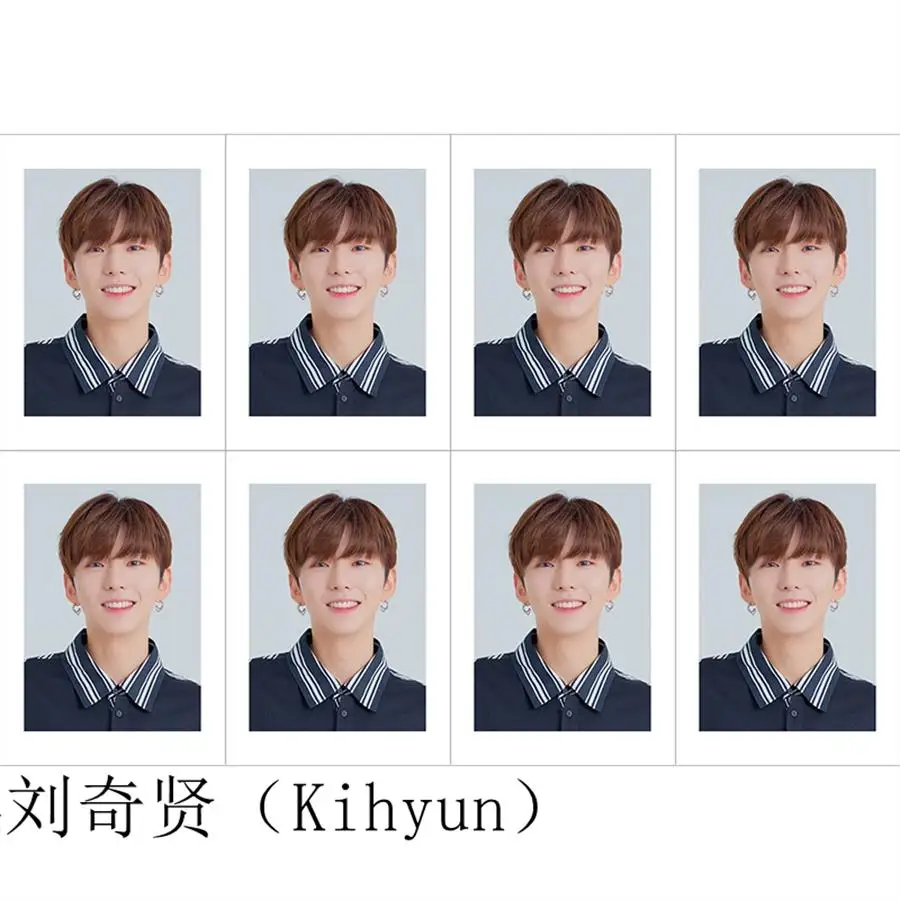 KIHYUN Kpop Monsta X членов вы там коллективные карты WonHo фотокарты школа ID фото 8 шт./компл - Цвет: KIHYUN