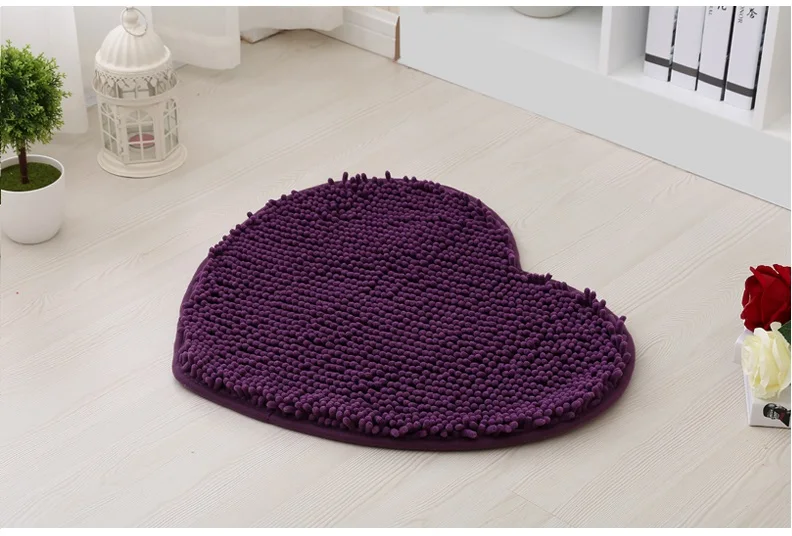 Новый большой коврик для ванной из микрофибры с красным сердечком мягкие удобные