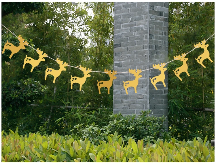 3 м Рождественская лося бумага Гирлянда Детская комната Новый год праздник