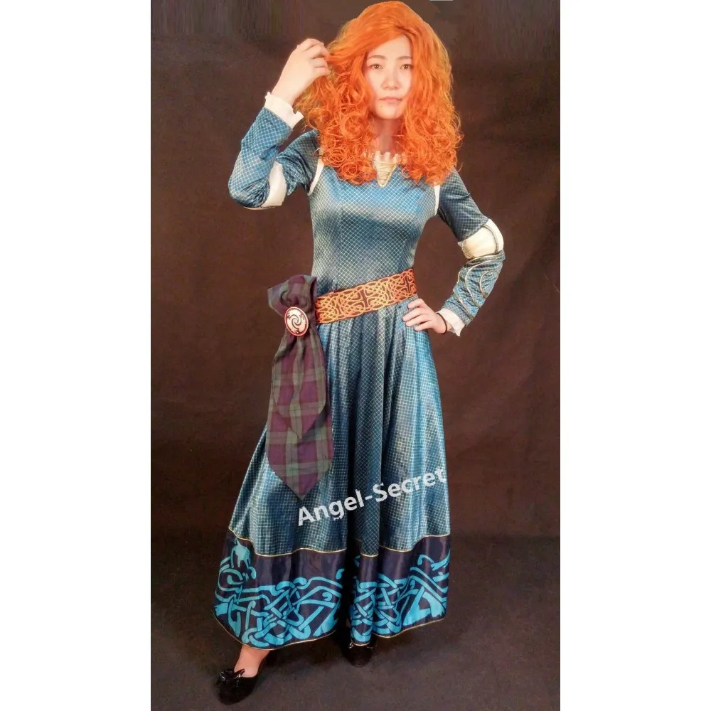 P166 женские MERIDA Аналоговый Платье фильмов платье костюм для косплея BRAVE 2012 бархат