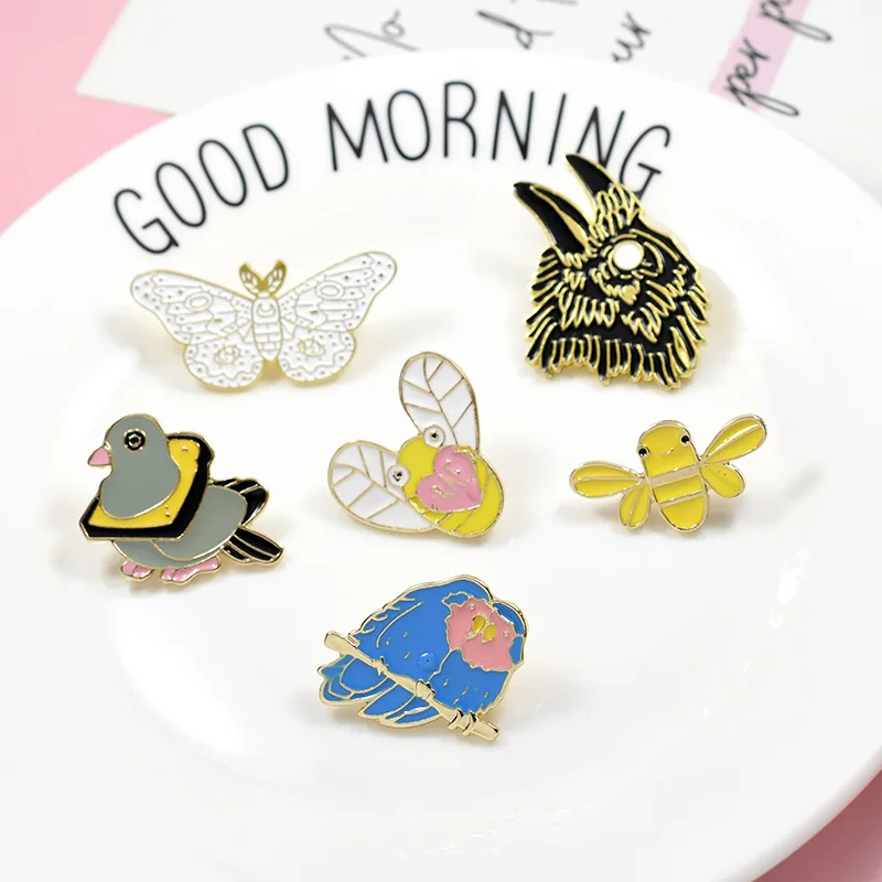Женская и мужская брошь в виде пчелы из мультфильма Magpie корейская мода простые