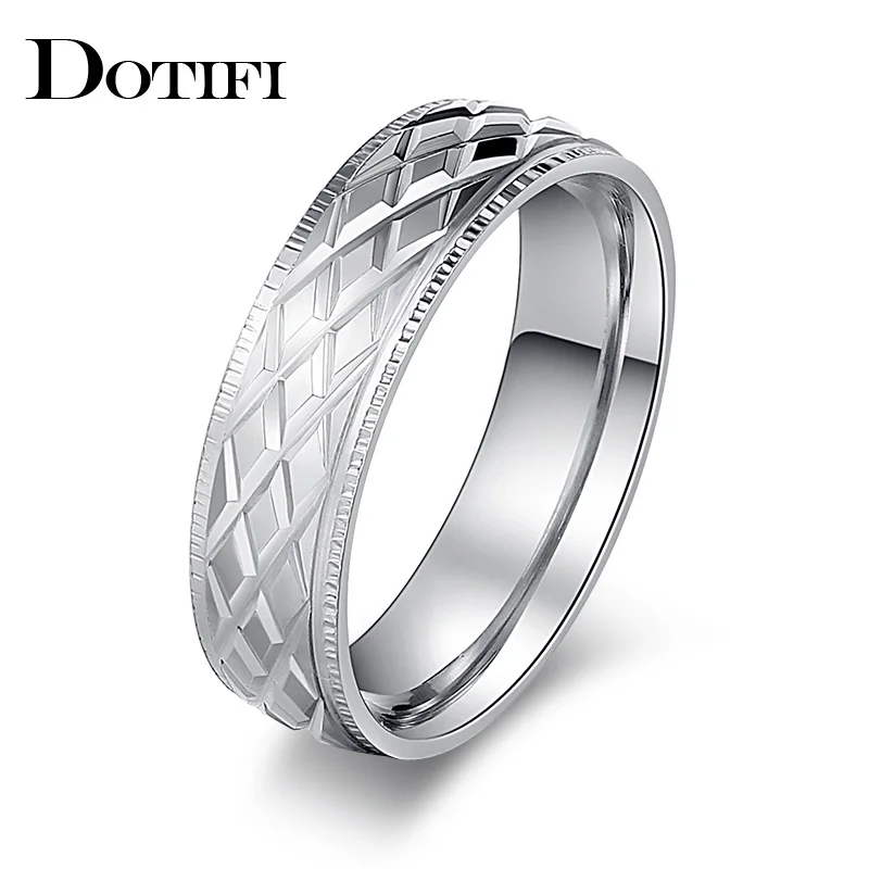 Женские кольца из нержавеющей стали DOTIFI серебряное кольцо для помолвки и