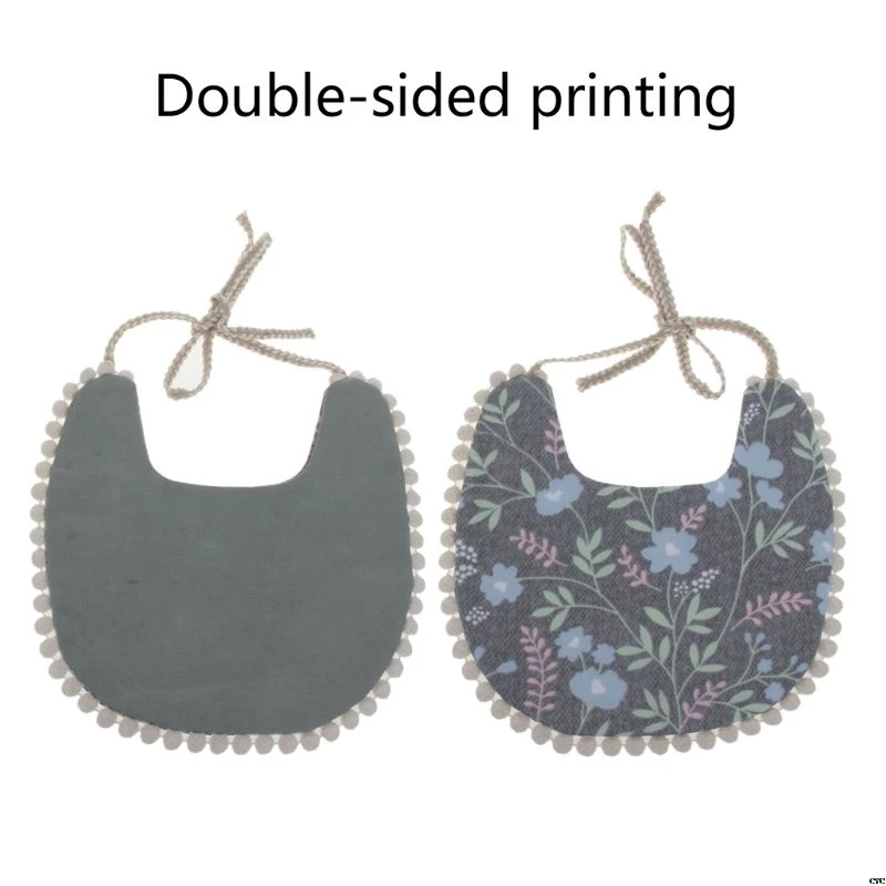 Baby Tassel Saliva Towel Floral Vintage Newborn Photography Double Side Bibs Boys Girls Props Bandana Countryside Costume Kids
