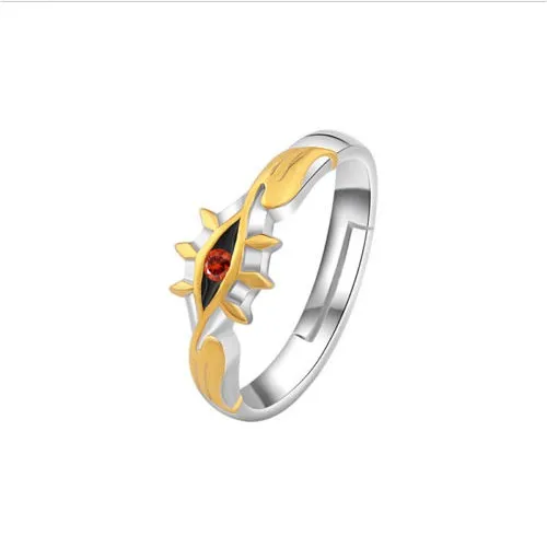 Code Geass Lelouch vi Британия King аниме регулируемое кольцо из стерлингового серебра бледно-#7