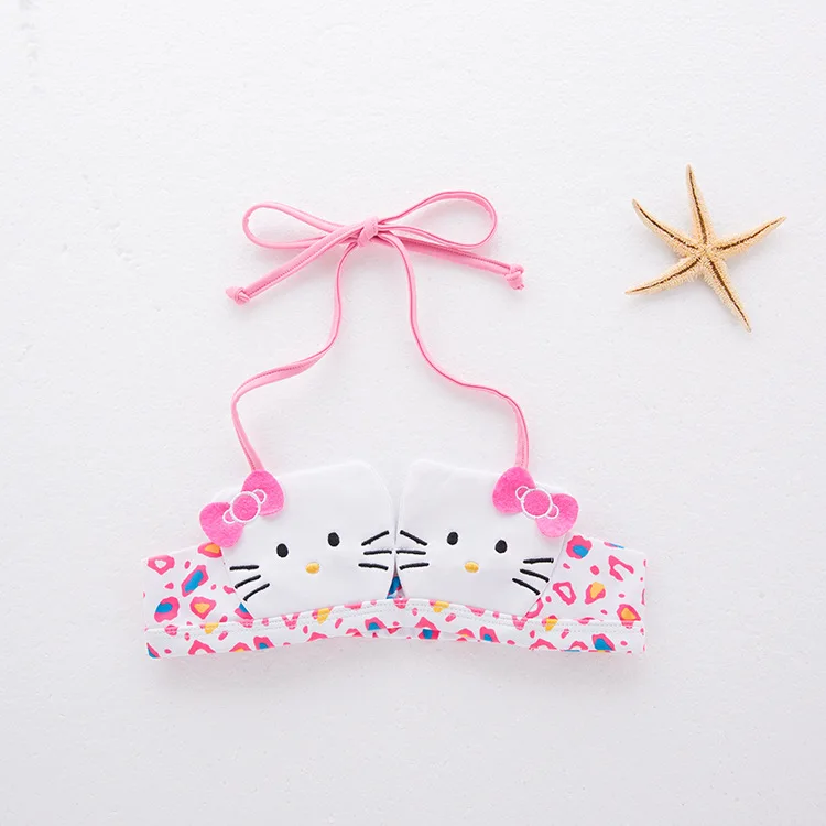 Купальный костюм для девочек купальник кошка Hello купальные костюмы малышей