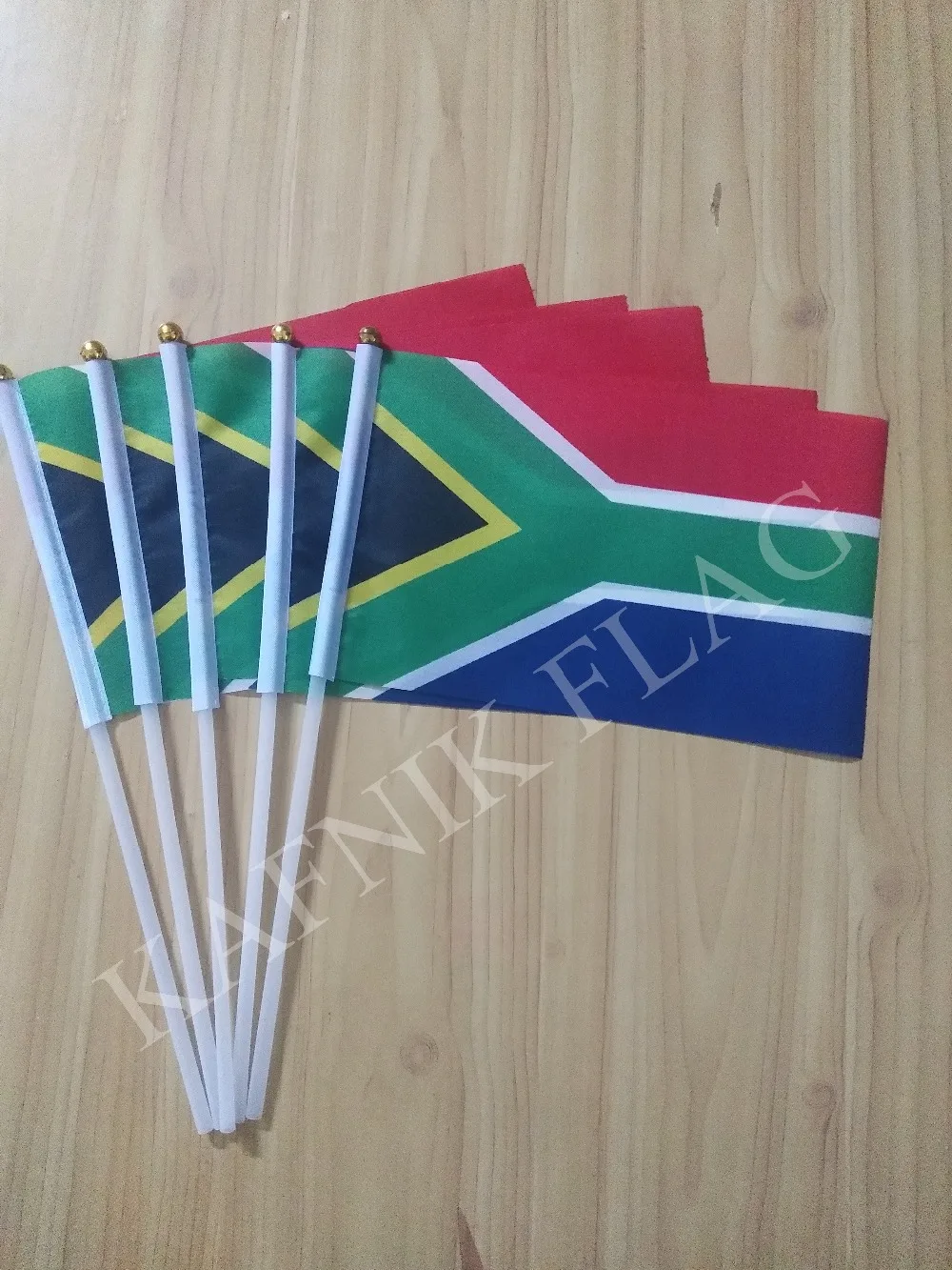 

KAFNIK,5pcs South Africa flag hand wave flags 14 * 21CM free shipping
