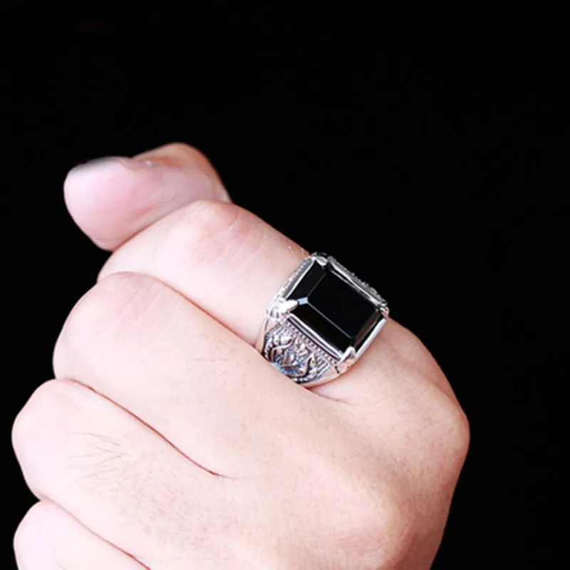 Мужское кольцо из серебра 100% пробы с гравировкой | Украшения и аксессуары