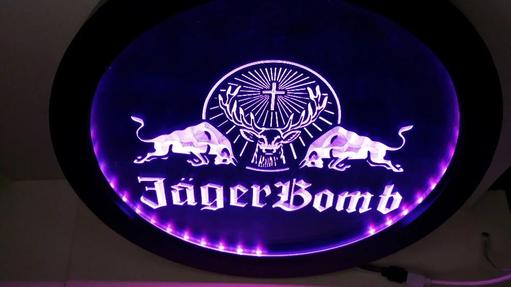 B271 Jagermeister Jager Bomb Bull винный RGB светодиодный многоцветный беспроводной контроль