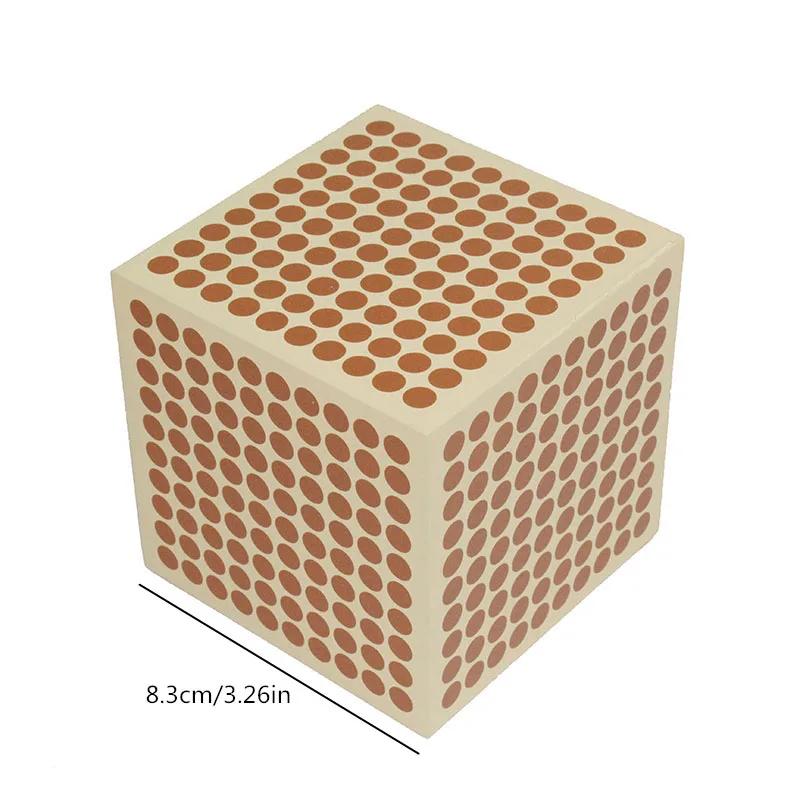 Монтессори обучающий материал для детей Детские игрушки 9 деревянных тысяч кубов