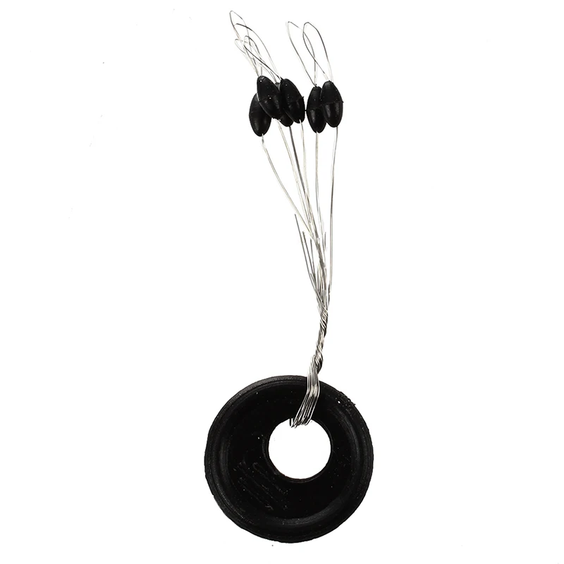 10 шт. 6 в 1 черная резиновая овальная стопор кольцо из бисера рыболовного поплавка