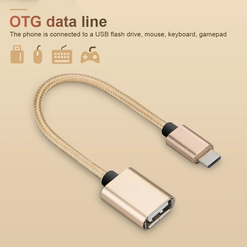 Кабель адаптер OTG с разъемами USB Type C и micro usb 15 см|Переходники адаптеры| |