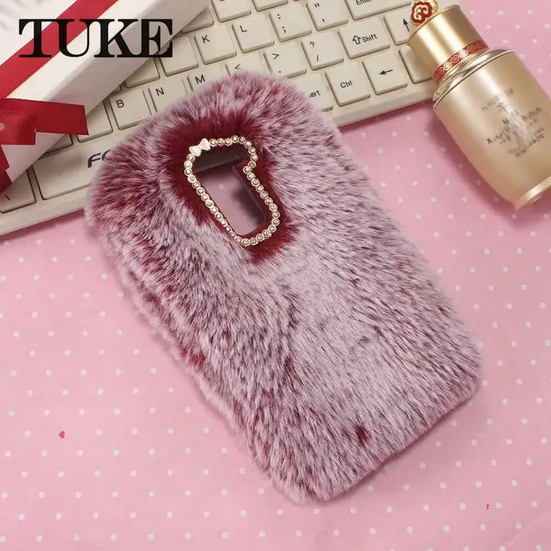 Пушистые плюшевые телефон Etui для LG LV3 LGLV3 чехол мягкий силиконовый задняя