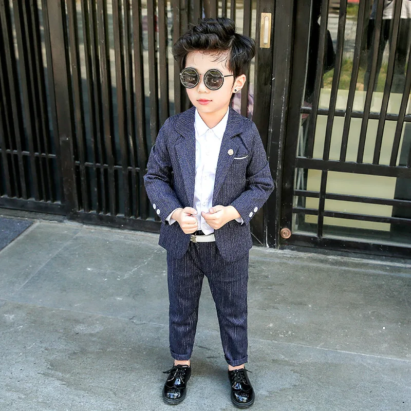 New Children Suit Baby Boys Suits Kids Boy Blazer Formal For Weddings Clothes Set Jackets + Pants 2pcs 2-12Y | Детская одежда и