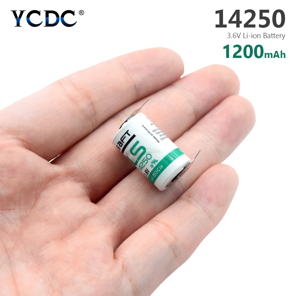 3 6 V 1200mAh 14250 Li SOCl2 Первичная батарея LS 1/2 AA R6 L14250 ER14250 + вкладки для Sonnenschein SL 350/S Minamoto