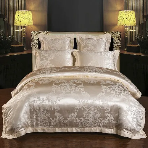 bedding set 11 4/6 шт египетского хлопка шелк тутового Роскошные Постельное белье King size Ультра-мягкие Простыня Кровать подшивок п - Цвет: bedding set 11