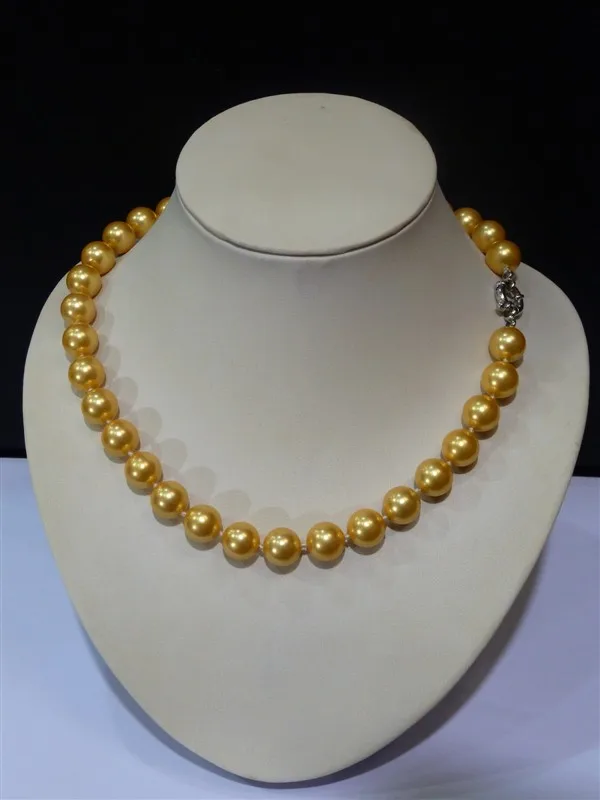 Редкое жемчужное ожерелье 12 мм кремово-белого цвета из натуральной жемчужной