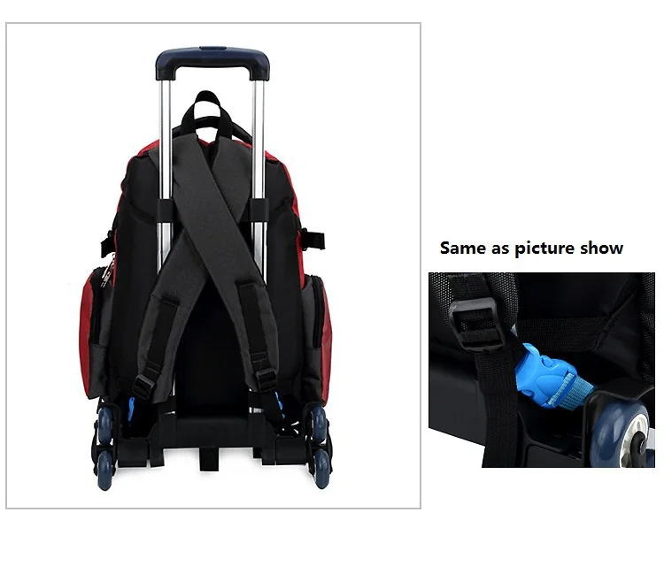 Travel Accessories 3 Wheels &2 Wheels Rolling Cart Removable Trolley Kids Schoolbag Luggage Carts For Girls And Boys