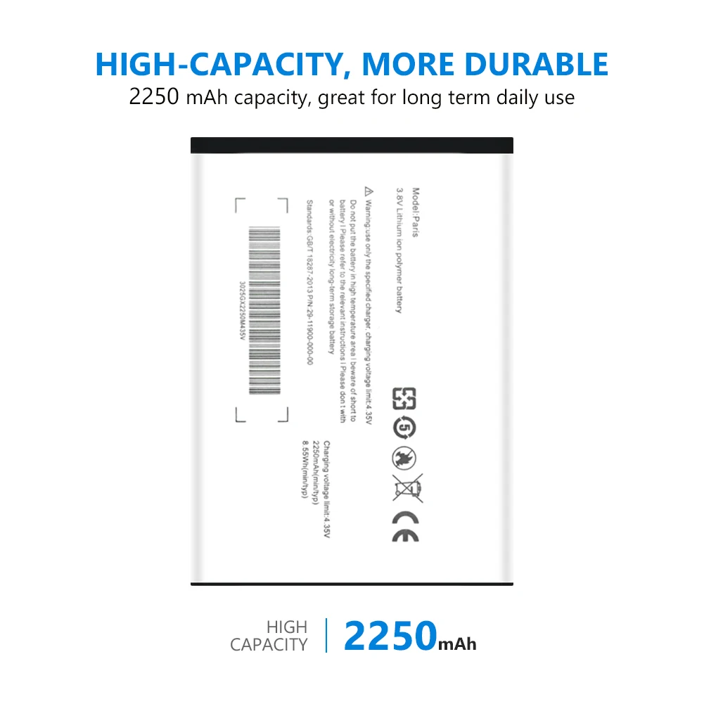 3 8 V 2250mAh Мобильный телефон Батарея запасная часть телефона клетки для Ulefone