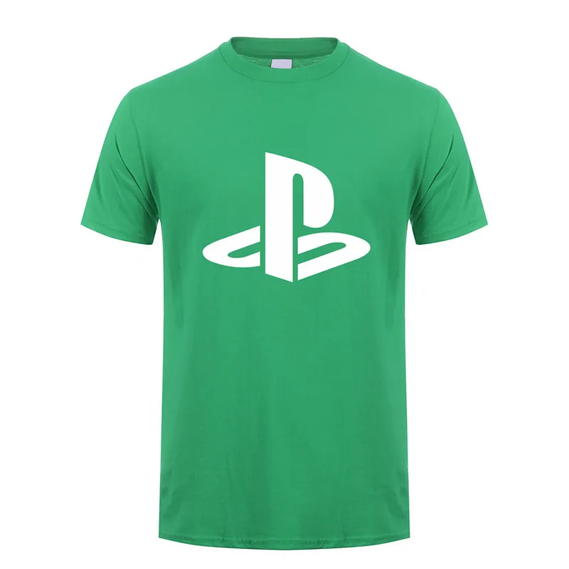 Irish Green Футболка Playstation летняя хлопковая забавная футболка с короткими рукавами Мужская футболка футболки LH-083 - Цвет: Irish Green