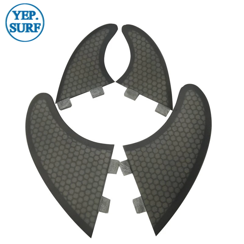 Плавники для серфинга FCS черный цвет TWIN FIN + GX Black quillas Набор Продажа в