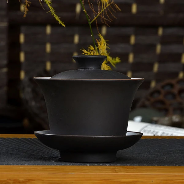 Высокое качество Элегантный Gaiwan китайский zisha чайный набор фиолетовая глина gaiwan