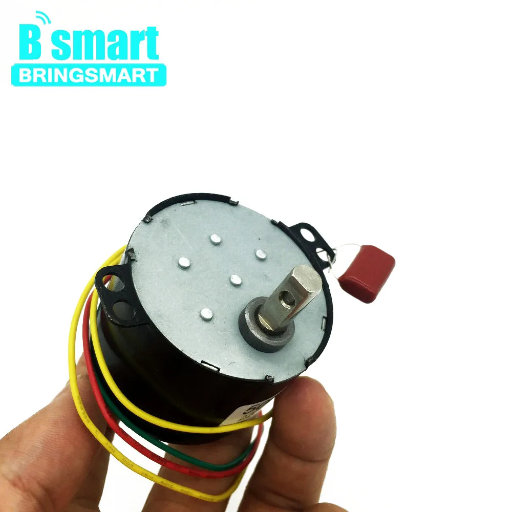 Bringsmart Синхронный Редуктор переменного тока s мотор 24 В/220 В CW/CCW Мини-редуктор 1-50 об/мин постоянный магнит 6-10 Вт редуктор двигатель переменного тока