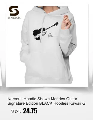 Нервирующая толстовка с капюшоном Shawn Mendes Guitar Signature Edition, черные толстовки с капюшоном, кавайные серые толстовки, женские толстовки с принтом, уличная одежда, пуловер с капюшоном