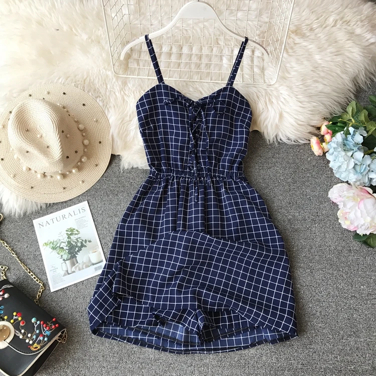 Женский пляжный комбинезон ALPHALMODA с цветочным принтом на шнуровке груди