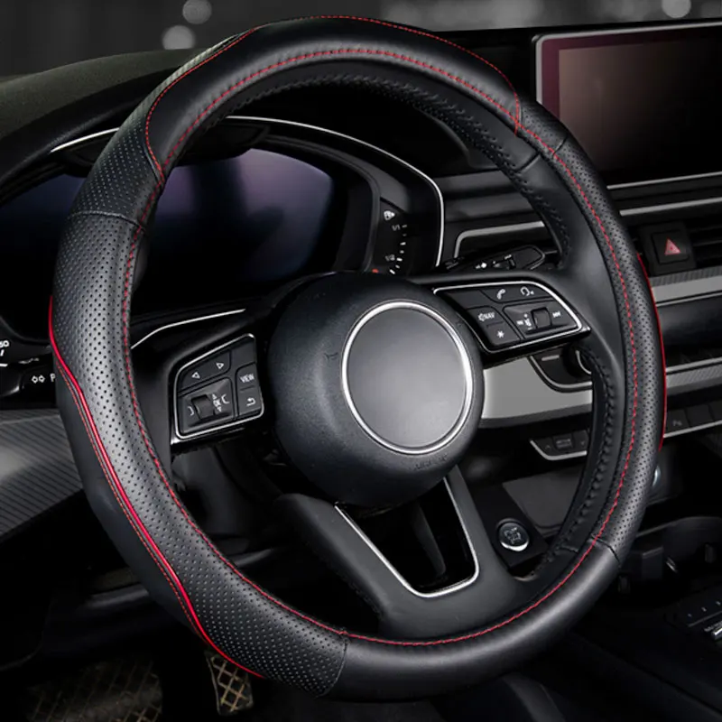 Универсальные чехлы рулевого колеса автомобиля из натуральной кожи для honda crosstour