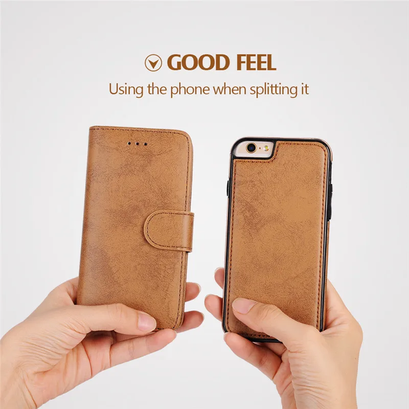 Чехол LANCASE для iPhone 12 PRO Max кожаный кошелек 2 в 1 съемный ретро-чехол 11 XS 6 7 8 Plus