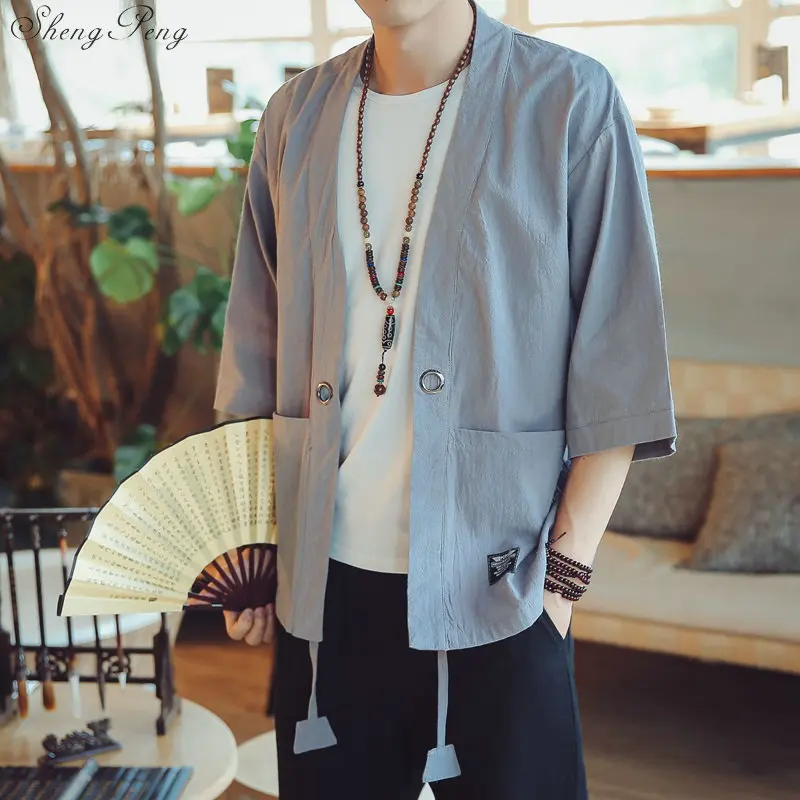 Мужской кардиган кимоно yukata Традиционная японская одежда самураев 2019|Одежда